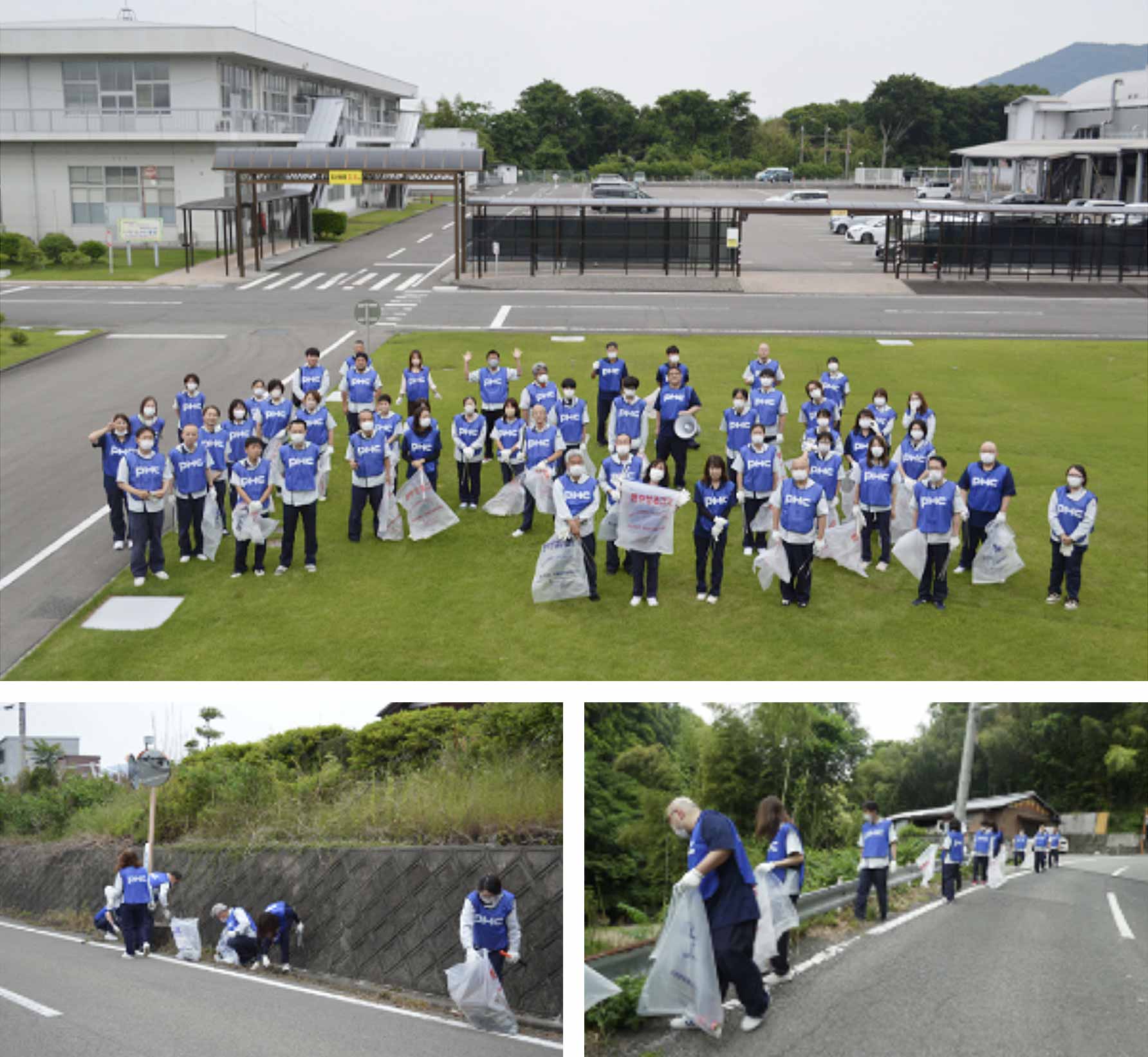 Local cleanup activity at Wakimachi site