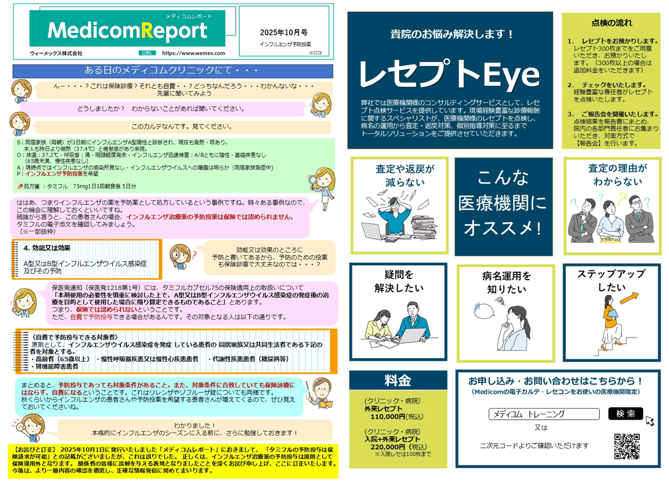 インフルエンザ予防投薬