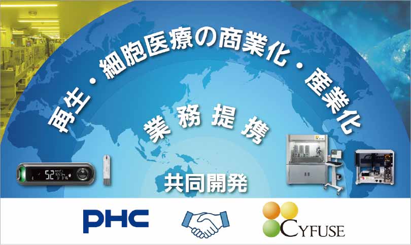 再生・細胞医療の商業化・産業化 業務提携 共同開発 PHC CYFUSE